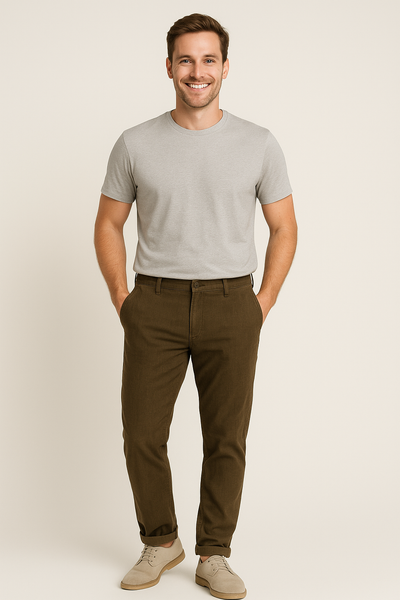 PANTALONI UOMO ZIP BOTTONE CINQUE TASCHE QUADRI MARCA SEA BARRIER ART.GENEPY-88