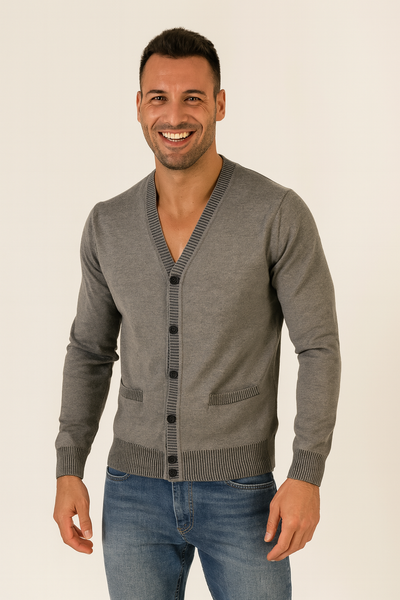 CARDIGAN UOMO RAGAZZO COTONE BOTTONI MARCA RE DEL MARE ART. 224226