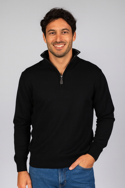 MAGLIONE UOMO RAGAZZO MEZZA ZIP POLSINI VISCOSA MARCA COVERI ART.TR3137