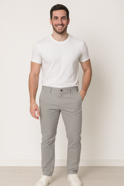PANTALONI UOMO ZIP BOTTONE TASCHE LEGGERI REGOLARI MARCA BUGATTI ART.1843-36381
