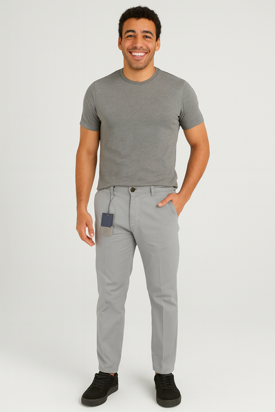 PANTALONE UOMO ZIP BOTTONE CINQUE TASCHE MICRO LAVORAZIONE SLIM MARCA PIZONE ART.PZV21/22249