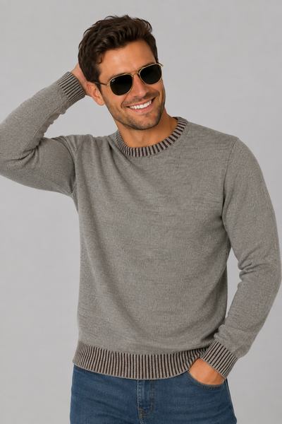 MAGLIONE UOMO SPORTING MARE GIROCOLLO BASICO LANA ART. 3350/80
