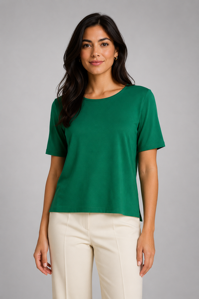 T-SHIRT DONNA RAGAZZA VISCOSA SPACCHI MARCA GAIA B. ART. 298/G