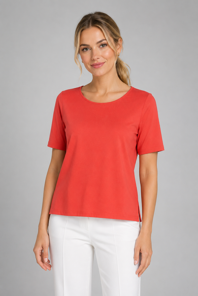 T-SHIRT DONNA RAGAZZA VISCOSA SPACCHI MARCA GAIA B. ART. 298/G