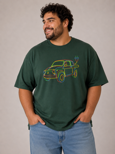 T-SHIRT UOMO TAGLIE OVER GIROCOLLO STAMPA COTONE PURO  MAXFORT ART. E2633