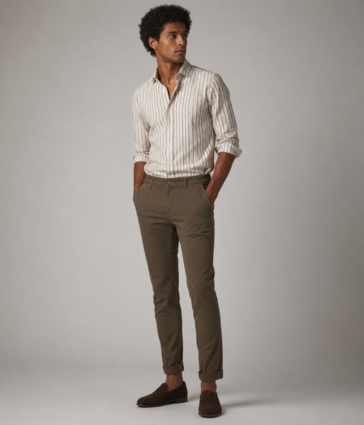 PANTALONI UOMO ZIP BOTTONE TASCHE RISVOLTO SLIM MARCA X-CAPE ART. MIKE