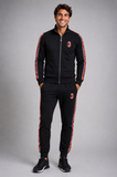 PIGIAMA TUTA FELPATO CALDO UOMO RAGAZZO POLSINI ZIP SQUADRA MILAN ART.MI14133