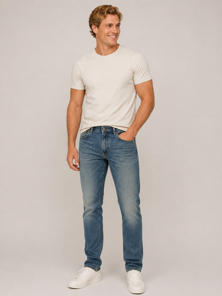 JEANS UOMO MISTO COTONE SLIM FIT CINQUE TASCHE  LEE ART. LENNY L72ASOPB