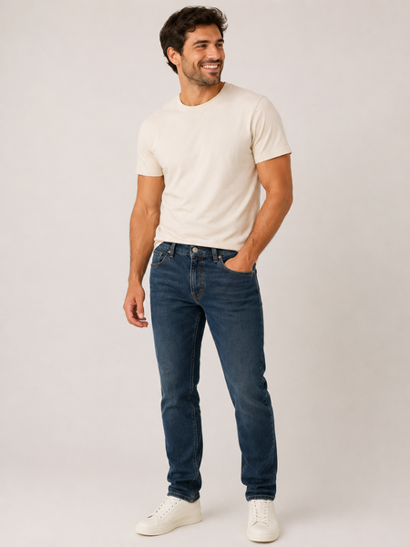 JEANS UOMO CINQUE TASCHE ELASTICIZZATO MISTO COTONE   LEE ART. MVP MARSET