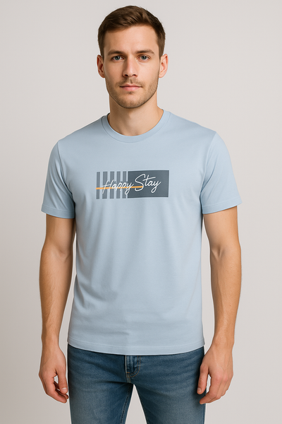 T-SHIRT UOMO COTONE 100%  COVERI STAMPA LOGO FRONTALE GIROCOLLO ART. TJ4449