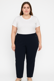 PANTALONI DONNA PERLA TAGLIE OVER ELASTICO STRASS SPACCHETTI ART. 2557
