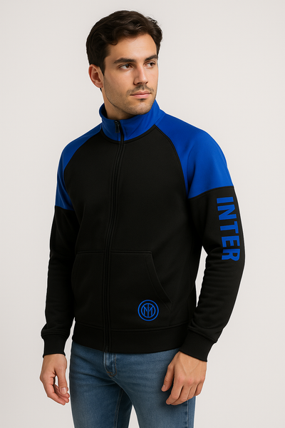 FELPA UOMO INTER COTONE  100% HERMET  FULL ZIP TASCHE  ART. FLPI F10 2030