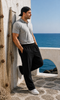 PANTALONE TUTA UOMO CAMPAGNOLO TAGLIE OVER  JERSEY TASCHE ELASTICO COULISSE COTONE ART. 42020-7