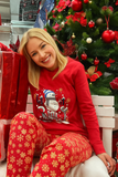 PIGIAMA DONNA RAGAZZA TERMO COTONE SERAFINO NATALE CHRISTMAS NOTTINGHAM ART. 39700W