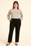 PANTALONI DONNA CONFORMATI ZIP BOTTONE LARGHI MARCA LUISA VIOLA ART.P801F09133 33