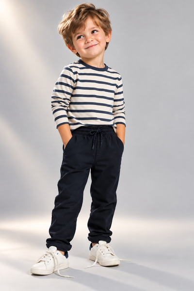 PANTALONE NEONATO ZIPPY DOPPIATO ELASTICO COULISSE COTONE ART. ZBBAP0401-26026
