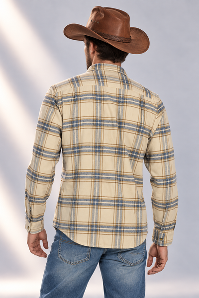 CAMICIA UOMO LEE FLANELLA PESANTE SCOZZESE TASCHINI COTONE ART. WORKWEAR SHIRT 2.0