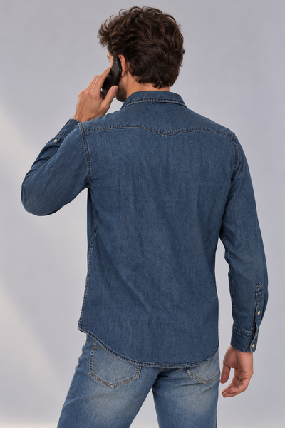 CAMICIA UOMO LEE JEANS BOTTONI A PRESSIONE TASCHINI ART. WESTERN SHIRT BROOKSIDE