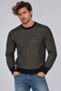 MAGLIONE UOMO RIFLE GIROCOLLO FILATO DUE COLORI LOGO VISCOSA ART. RFTR846