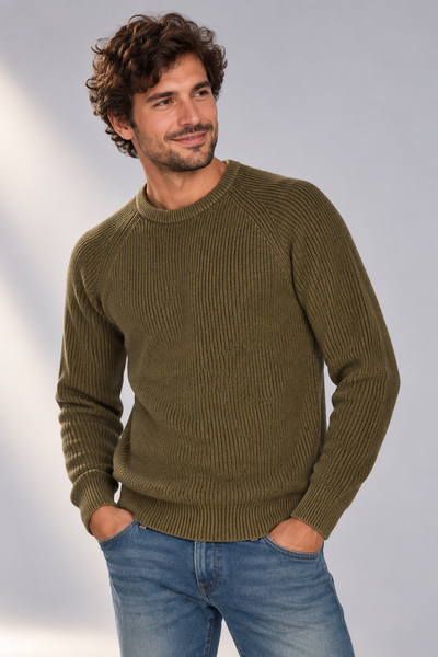 MAGLIONE UOMO RIFLE GIROCOLLO COSTA INGLESE COTONE ART. RFTR820
