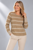 MAGLIONE DONNA GAIA B GIROCOLLO RIGHE  LUREX MICRO PAILLETTES ART. 315