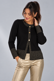 TWINSET DONNA GAIA B GARDIGAN BOTTONI MAGLIA MANICA CORTA  LUREX ART. 329AB