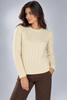 MAGLIONE DONNA VALERIE GIROCOLLO TRECCE LANA MERINO EXTRAFINE ART. 1144