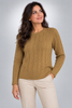 MAGLIONE DONNA VALERIE GIROCOLLO TRECCE LANA MERINO EXTRAFINE ART. 1144