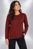 MAGLIONE DONNA COVERI GIROCOLLO SPACCO BOTTONI  ART. DC1209