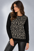 MAGLIONE DONNA COVERI GIROCOLLO ANIMALIER LUREX VISCOSA ART. DC1253