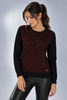 MAGLIONE DONNA COVERI GIROCOLLO ANIMALIER LUREX VISCOSA ART. DC1253