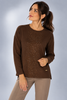 MAGLIONE DONNA COVERI PARICOLLO SPACCHI APPLICAZIONI CENTRALI VISCOSA ART. DC1224