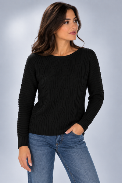 MAGLIONE DONNA ELEONORA DELBONO PARICOLLO LAVORATO LANA ART. DA506