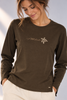 MAGLIA DONNA CAMPAGNOLO MANICA LUNGA GIROCOLLO STAMPA SPACCHI JERSEY COTONE ART.2K9646