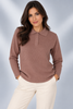MAGLIONE DONNA ANNALISA BINETTI POLO BOTTONI LAVORATA MISTO LANA ART. 2516