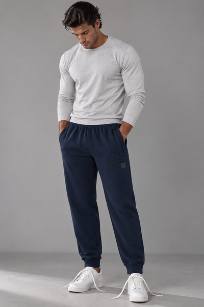 PANTALONE TUTA UOMO COVERI FELPATO ELASTICO COULISSE TASCHE POLSNI ART. REC269