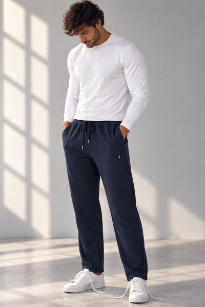 PANTALONE TUTA UOMO BASILE FELPATA ELASTICO COULISSE TASCHE ART. BE0220