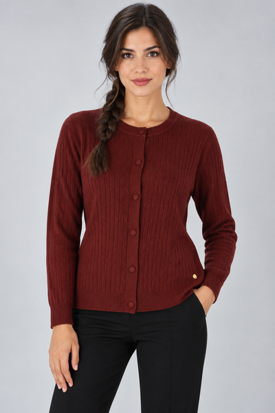 CARDIGAN DONNA CAROLA MARIA PARICOLLO TRECCE BOTTONI VISCOSA ART. CM32