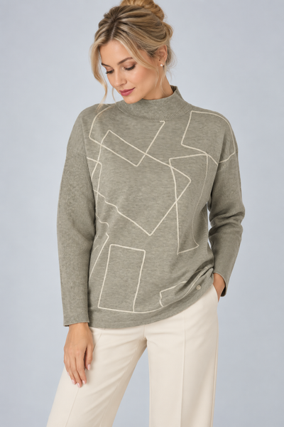 MAGLIONE DONNA RIVA TRICOT LUPETTO RICAMI ART. B315302