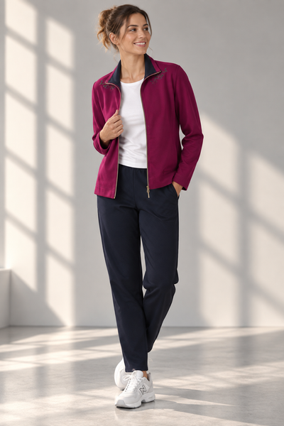 TUTA DONNA CAMPAGNOLO FELPA FULL ZIP PANTALONE JERSEY PESANTE ART. 8E76565