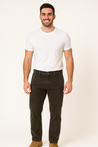 PANTALONI UOMO RAGAZZO COTONE ELASTICIZZATO MARCA LUIGI MORINI ART. MANNHEIM 4157