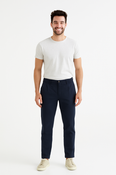 PANTALONI UOMO RAGAZZO COTONE PINCES TASCHE ELASTICO MARCA BLUE JOINT ART. 0207