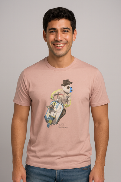 T-SHIRT UOMO COTONE MANICA CORTA STAMPA CLOSE-UP ART. CLT278