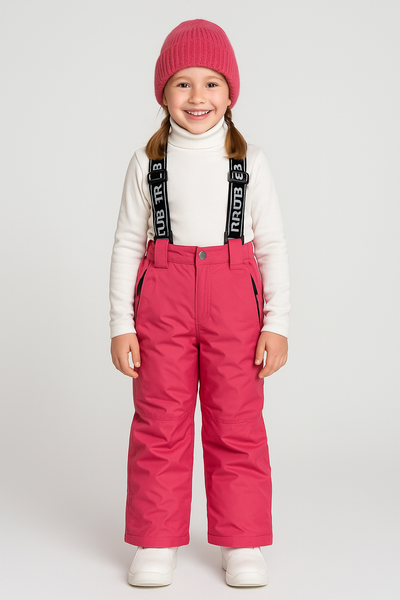 PANTALONE SCI RAGAZZA ZIPBOTTINI BRETELLE IDROREPELLENTE IMPERMEABILE ANTIVENTO MARCA BRUGI ART.J611T22K1C