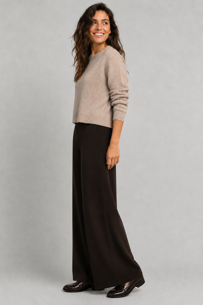 PANTALONE DONNA PERLA PALAZZO ELASTICO CADY ART.  BENEDETTA