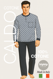 PIGIAMA UOMO BIP BIP TAGLIE OVER SERAFINO CALDO COTONE TASCHINO ART. 7303