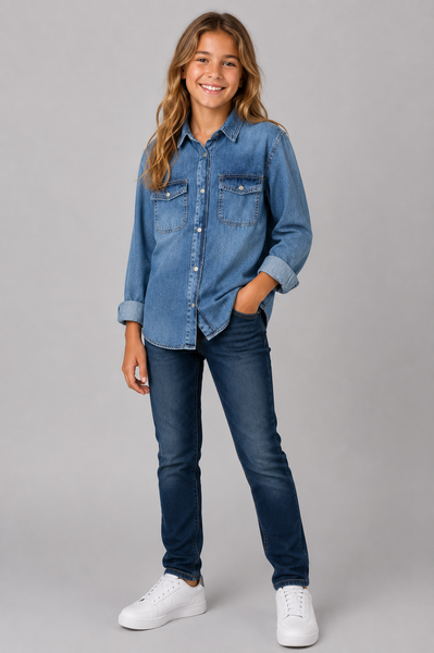CAMICIA DI JEANS RAGAZZA YOURS ART. AY3030