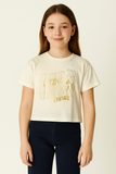 T-SHIRT RAGAZZA GIROCOLLO  COTONE STAMPA LOSAN ART. LJGAP0103-25024