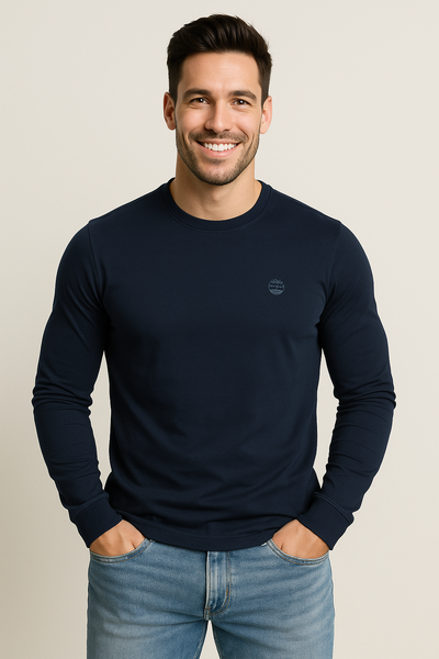 MAGLIA UOMO TIMBERLAND GIROCOLLO MANICA LUNGA POLSINI COTONE ART. TB0A2BQ3