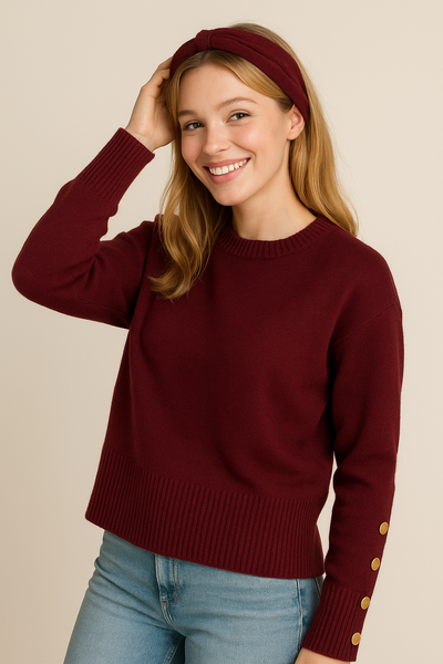 MAGLIONE DONNA GRIFFAI GIROCOLLO BOTTONI ART. 5674